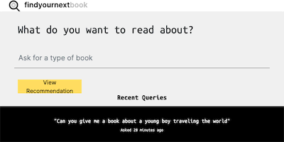 Find Your Next Book AI Tool