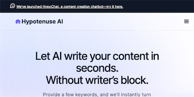 Hypotenuse AI AI Tool