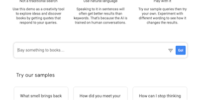 Talk to Books AI Tool