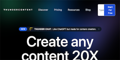 Thundercontent AI Tool